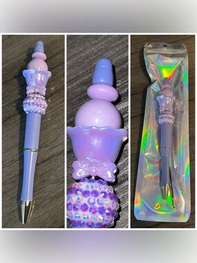 Purple beaded pen